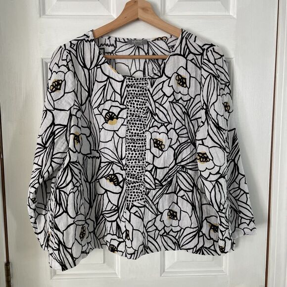 Habitat Clothes To Live In Floral Rusch Top Sz XS - Picture 4 of 9